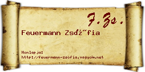 Feuermann Zsófia névjegykártya